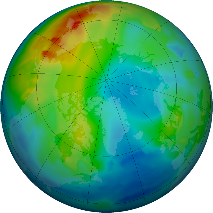 Arctic ozone map for 17 December 2011